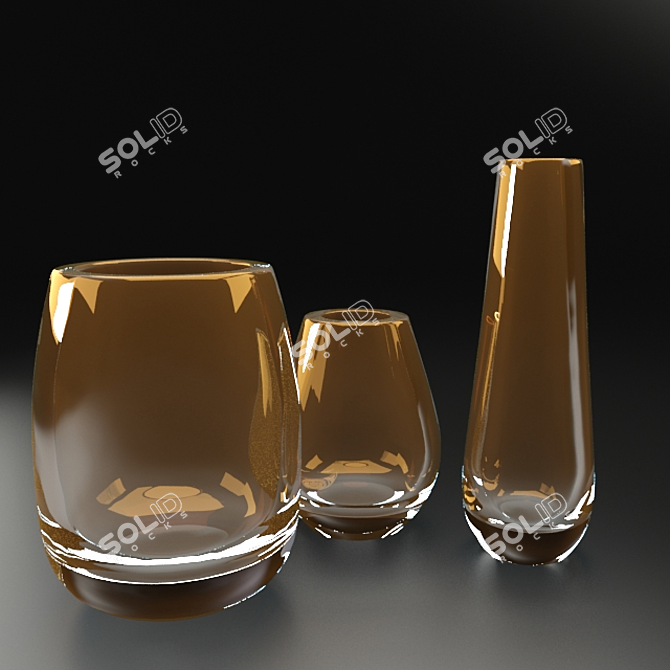 Elegant Natuzzi Murano Vase 3D model image 1