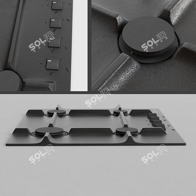 Zigmund & Shtain GN 116 1B Gas Cooktop 3D model image 3