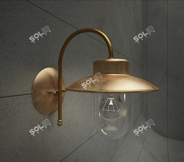 Italian Bronze Table Lamp 3D model image 1