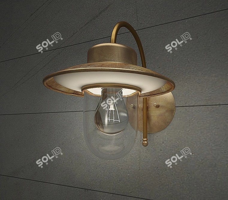 Italian Bronze Table Lamp 3D model image 2