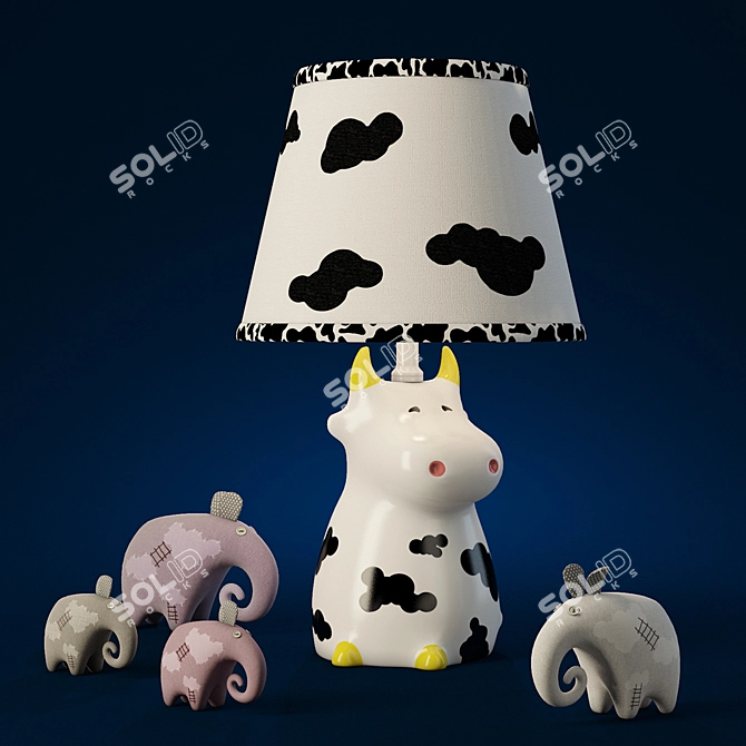 Glowing Wonders: Fun Kids Lamps 3D model image 2