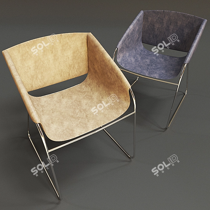 Leather Accent Chair 3D model image 3