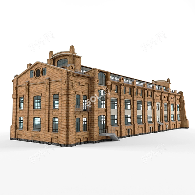 Vintage Tram Depot Power Plant 3D model image 2