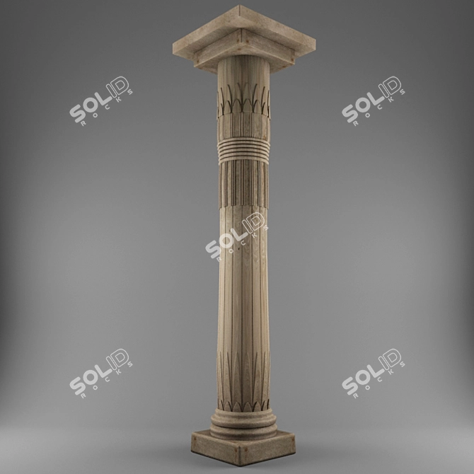 Antique Roman Column 3D model image 1