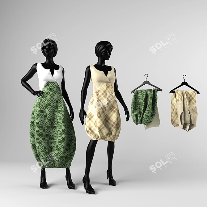 Marvelous Designer Dress 3D model image 1