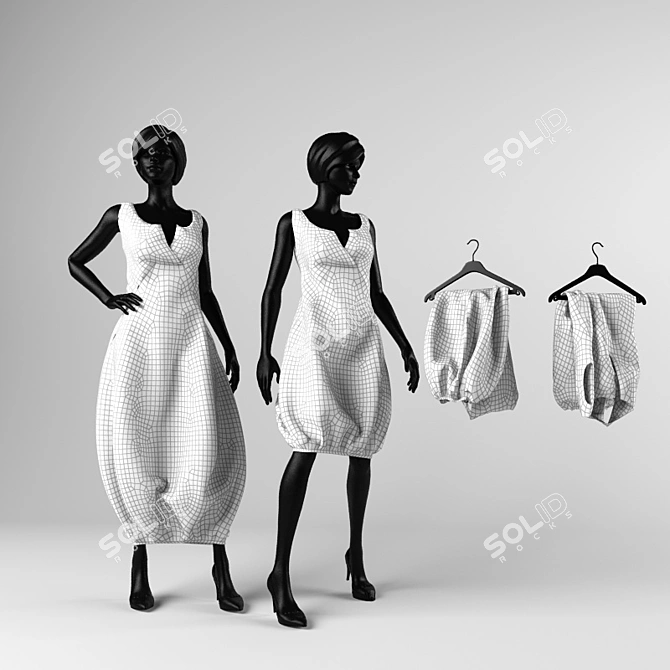 Marvelous Designer Dress 3D model image 2