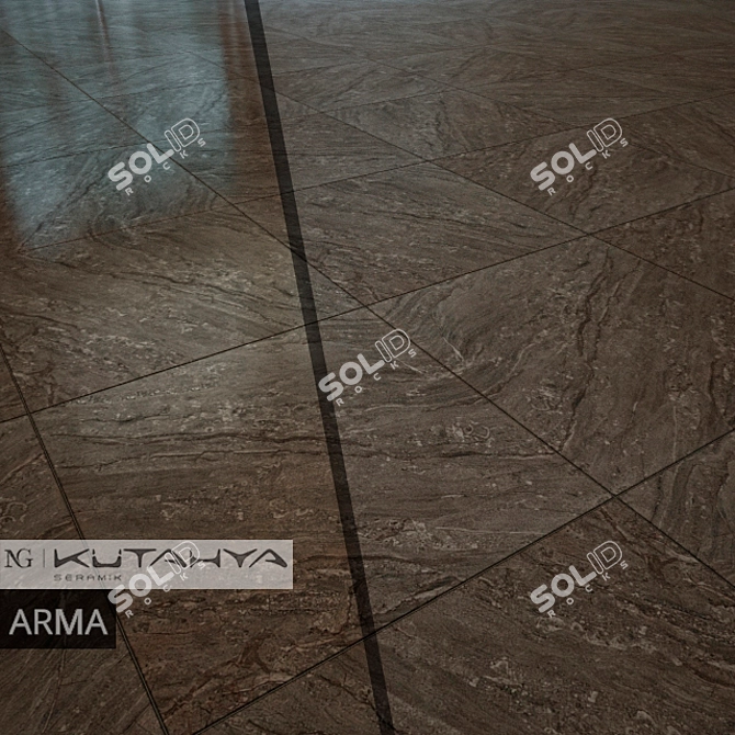 Title: ARMA Rectified Polished Tiles - Grey & Anthracite 3D model image 3