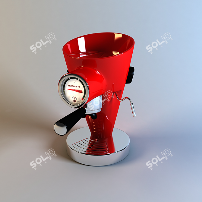 Bugatti Coffee Machine: Italian Elegance 3D model image 1