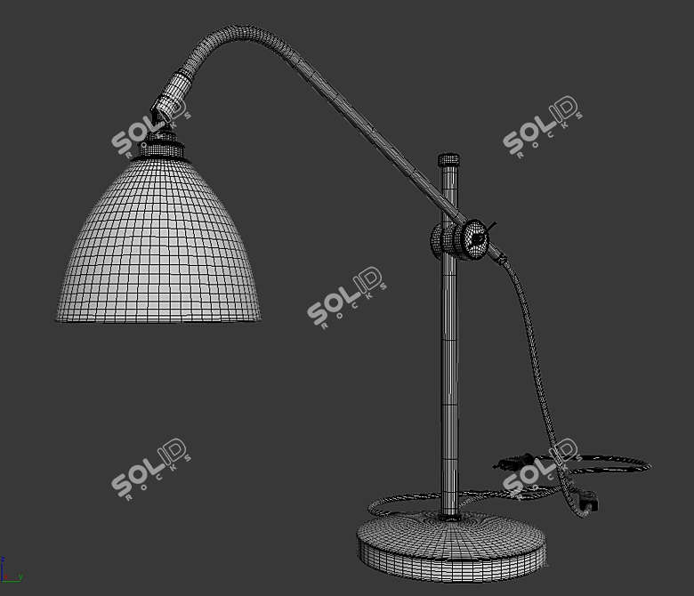 Sleek Desk Lamp with Original BTC Design 3D model image 2