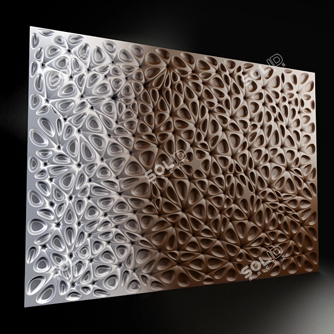 Stylish 3D Wall Panels - Transform Your Space 3D model image 1