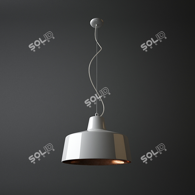 Sleek Pendant Light 3D model image 1