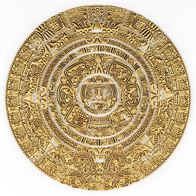 Maya Calendar: Ancient Wisdom in Your Hands 3D model image 1