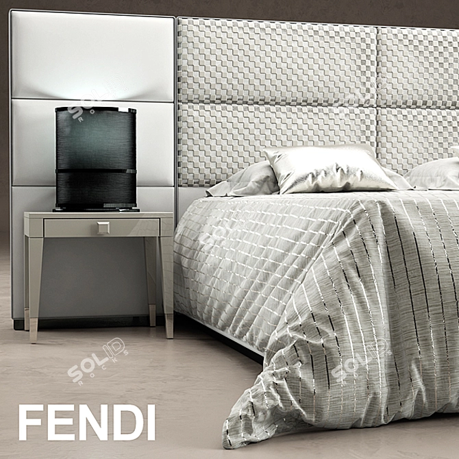 Regent Bed by Fendi Casa 3D model image 2