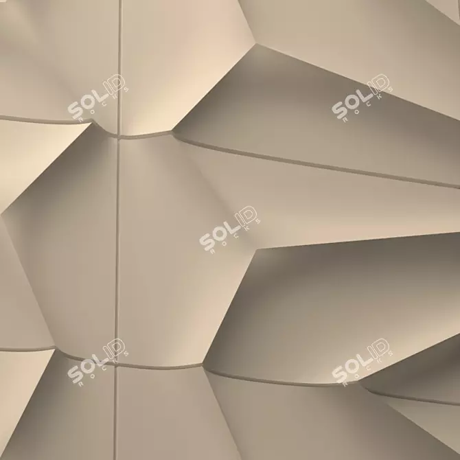 Elegant Wall Panel Design 3D model image 1