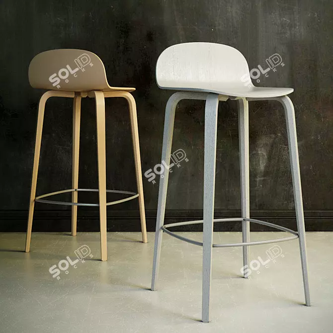 Muuto VISU Bar Stool 3D model image 1