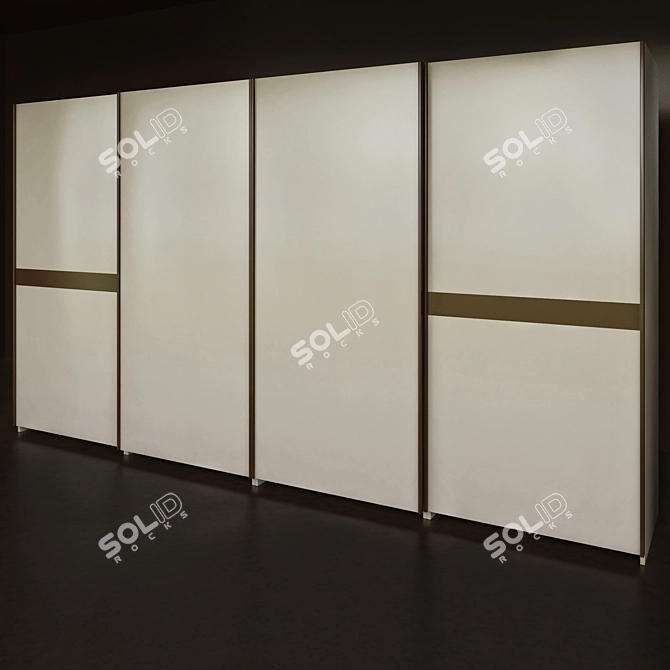 Lutra Wardrobe: Sleek and Stylish Storage 3D model image 1