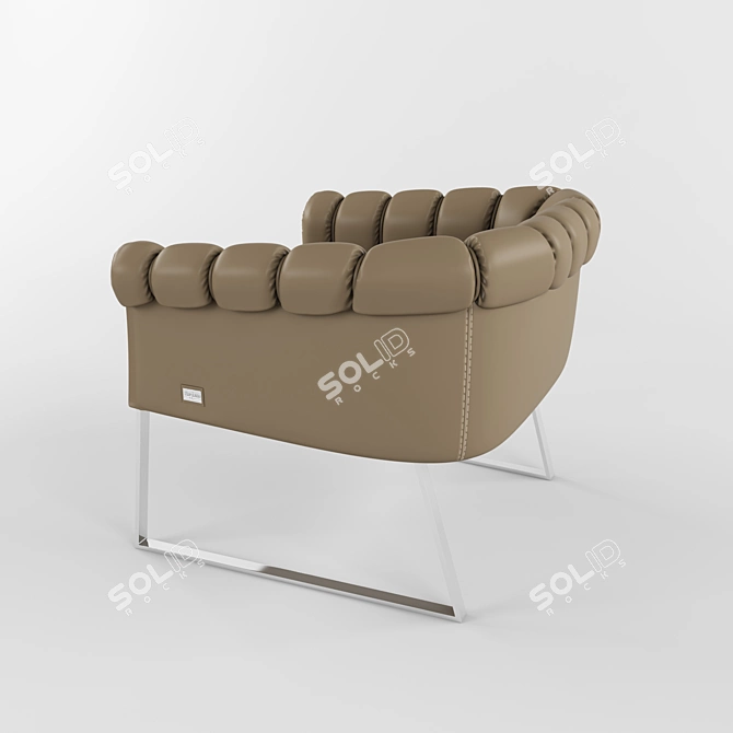 Karma Small Armchair: Luxurious Comfort for Your Space 3D model image 2