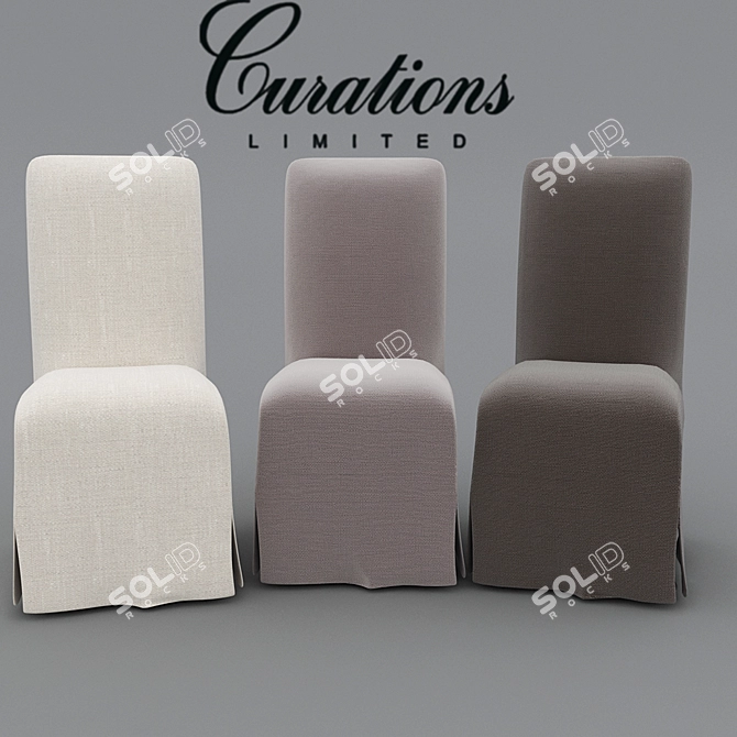 Flandia Slip Covered Chair - Elegance and Comfort 3D model image 1