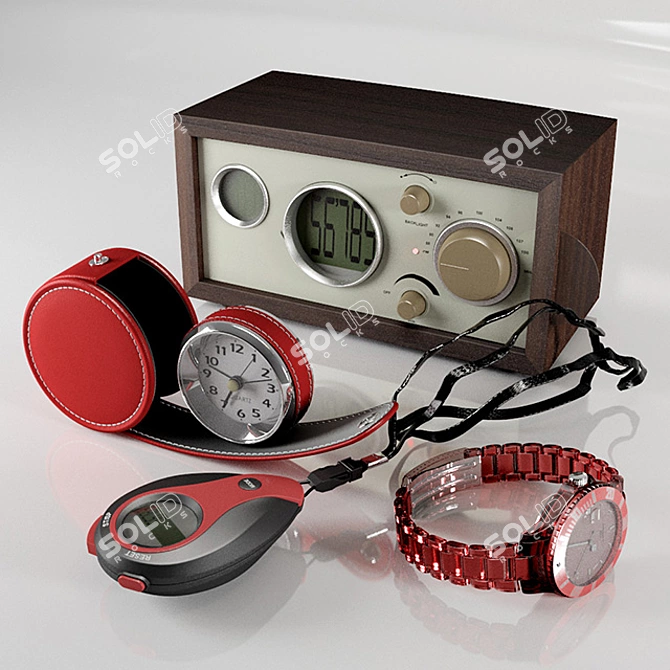 Timekeeper Alarm: Ticking Watch & Clock 3D model image 1