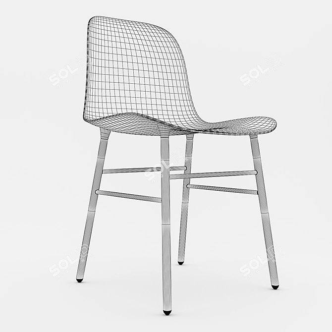 Sleek Steel Normann Form Chair 3D model image 3