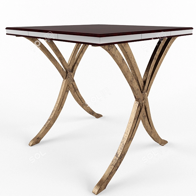 Elegant Vespa Mahogany End Table 3D model image 1