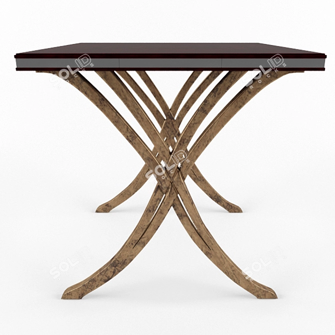 Elegant Vespa Mahogany End Table 3D model image 2