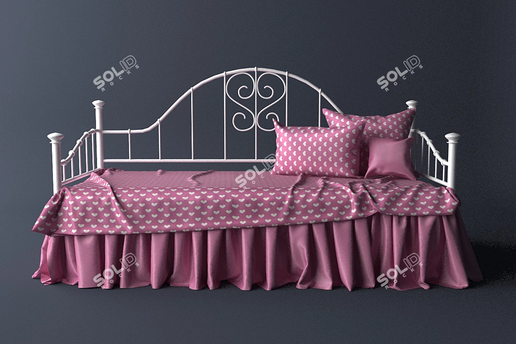 Silk Bed for Kids | Classic Style 3D model image 1