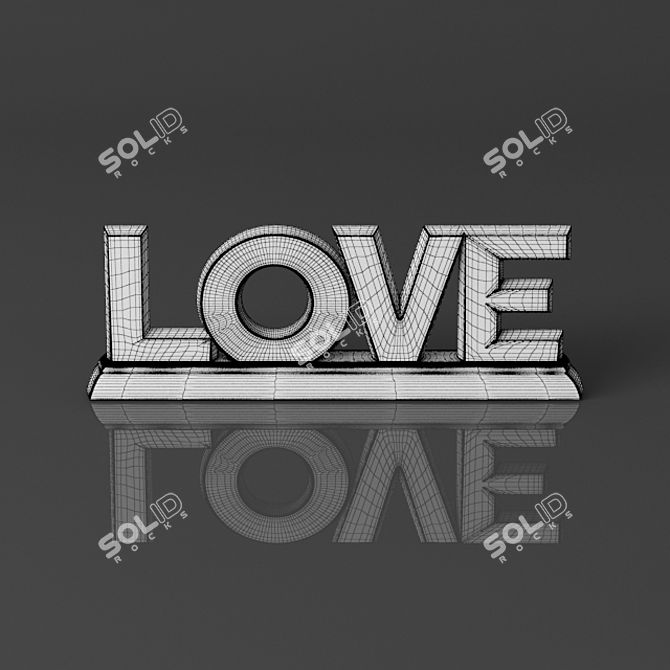 The Love Ceramic Figurine 3D model image 2