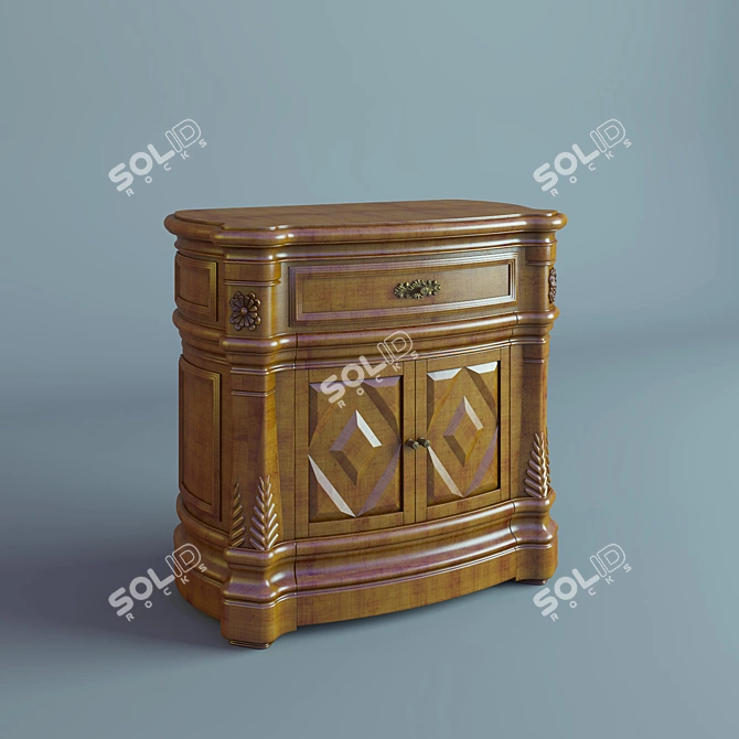 AICO Nightstand: Elegant and Functional 3D model image 1