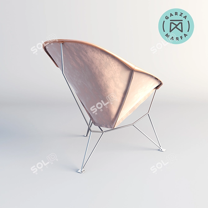 GARZA MARFA Saddle Leather Chair 3D model image 3