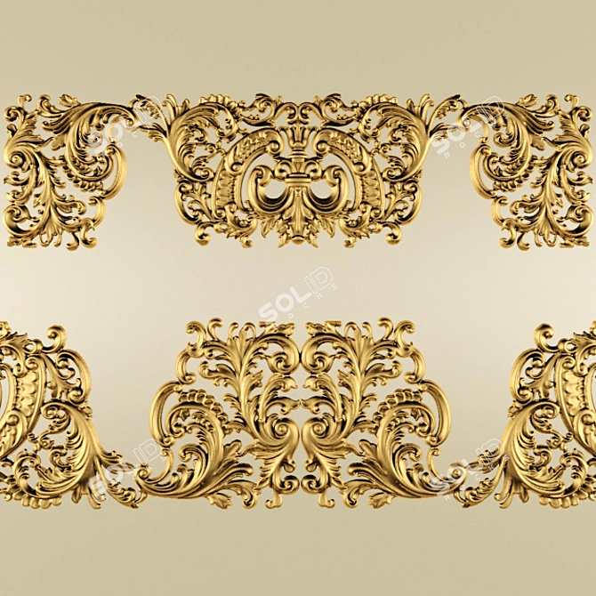 Elegant Moldings and Carvings 3D model image 1