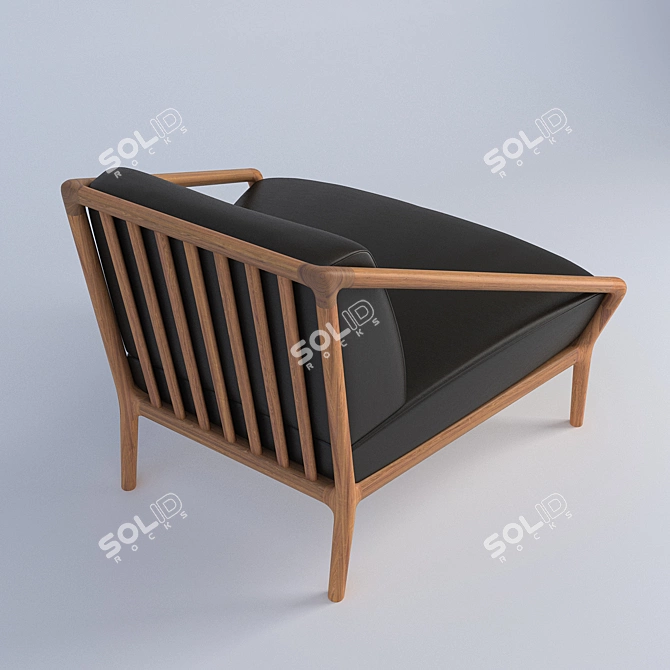 Italian Design Chair by Ceccotti 3D model image 2