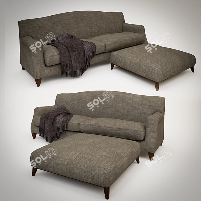 Modern Comfort Sofa 3D model image 1