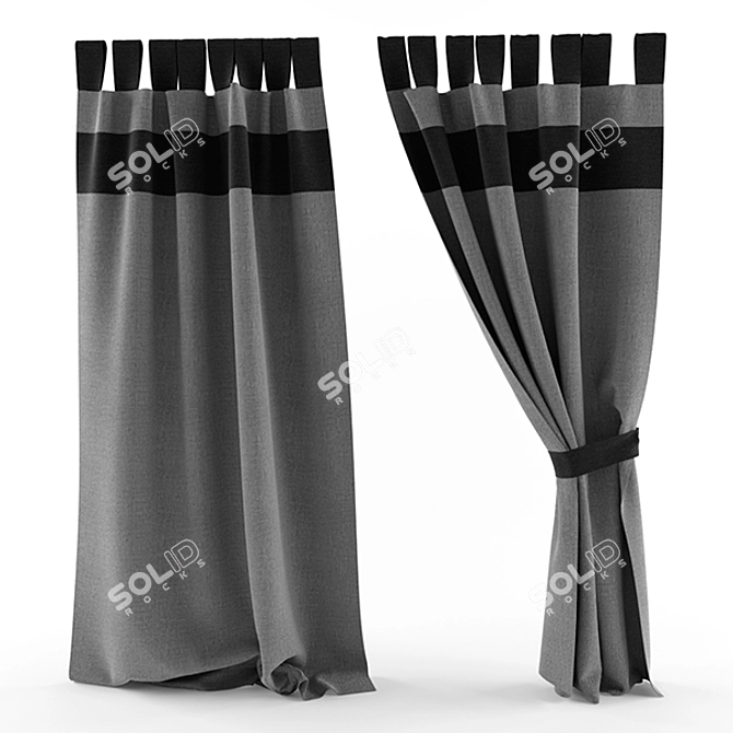 Elegant Drapes for Your Home 3D model image 1