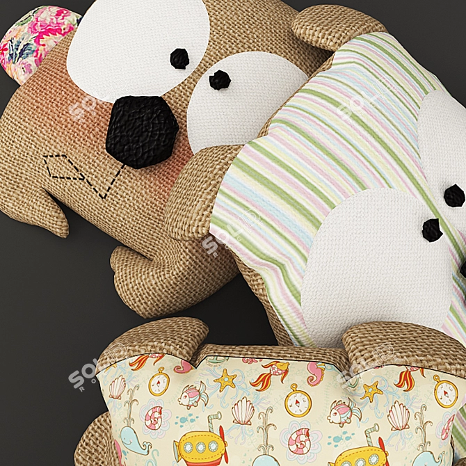 Patchwork Handmade Toys 3D model image 3