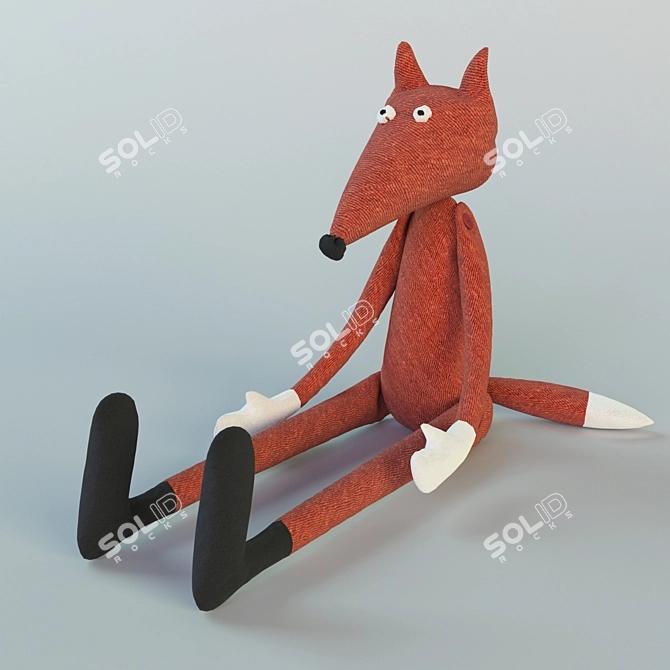 Soft Fox Toy | Textured | 40x30x30 cm 3D model image 1