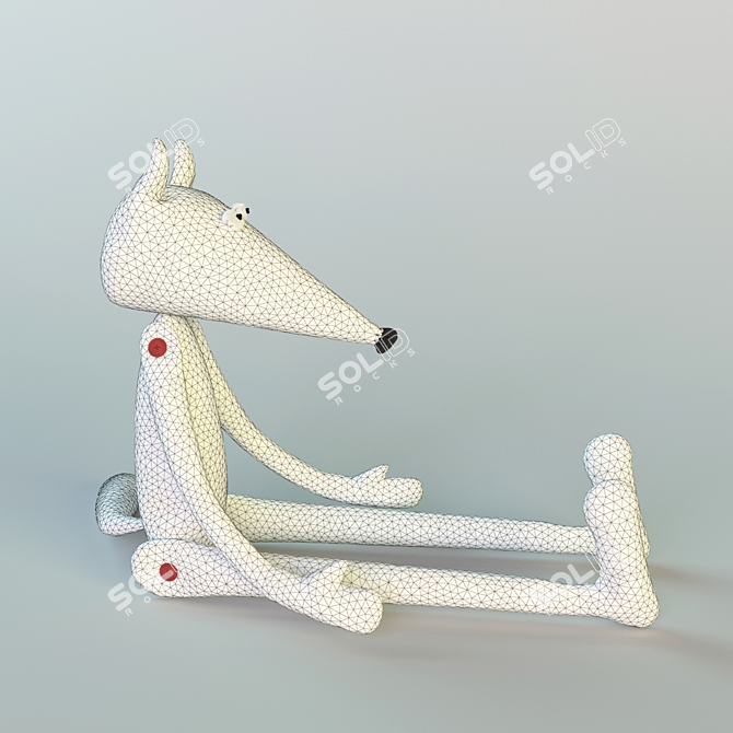 Soft Fox Toy | Textured | 40x30x30 cm 3D model image 2