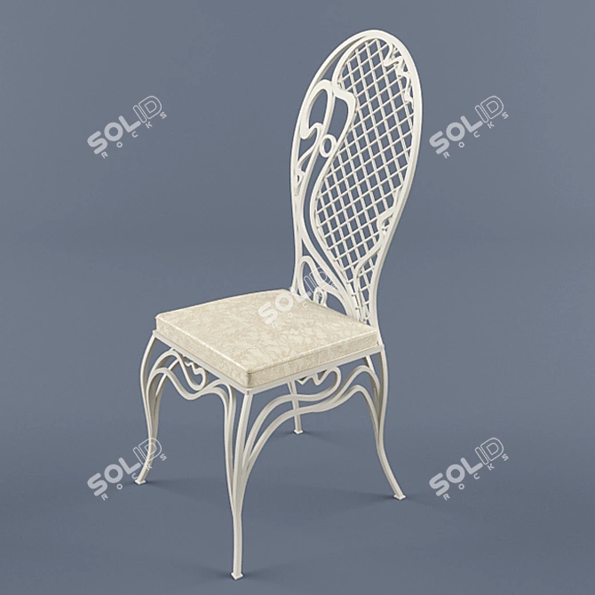 Title: Elegant Forged Chair 3D model image 1