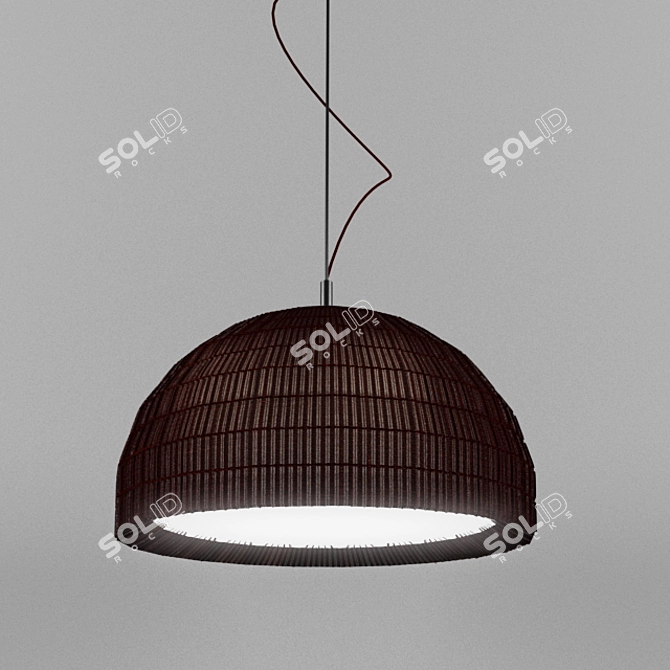 Elegant Masiero Tessuti Dome Pendant 3D model image 1