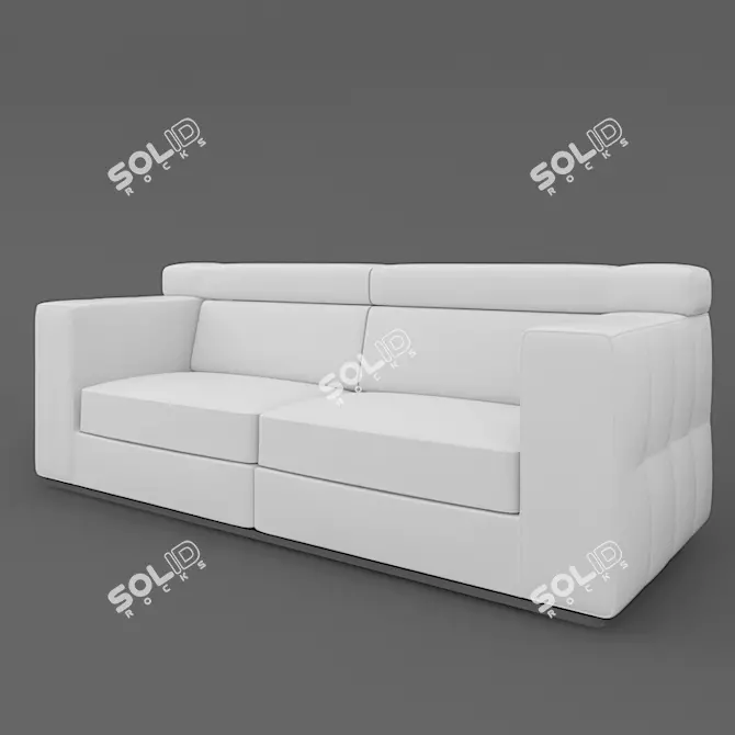 Cozy Modern Sofa 3D model image 1