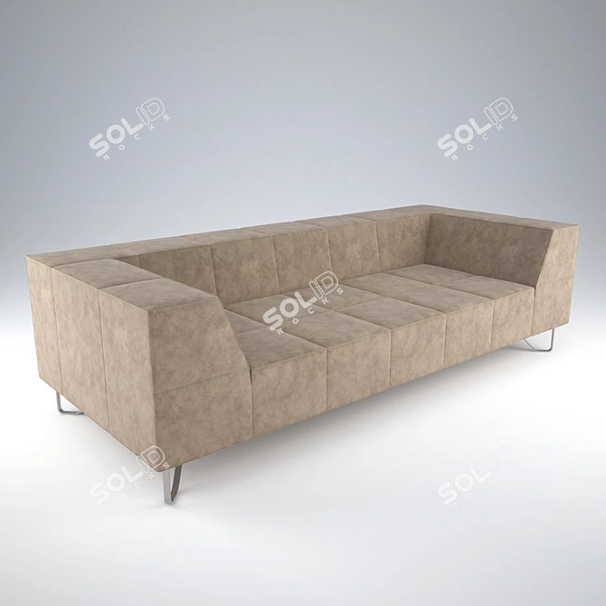 Leather Sofa 3D model image 1