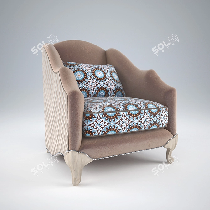 Elegant Cecilia Armchair by Bruno Zampa 3D model image 1