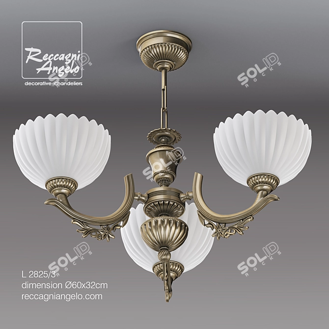 Reccagni Angelo Contemporary Chandelier - L2825/3 3D model image 1