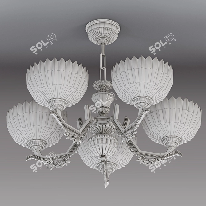 Elegant Reccagni Angelo Chandelier 3D model image 2