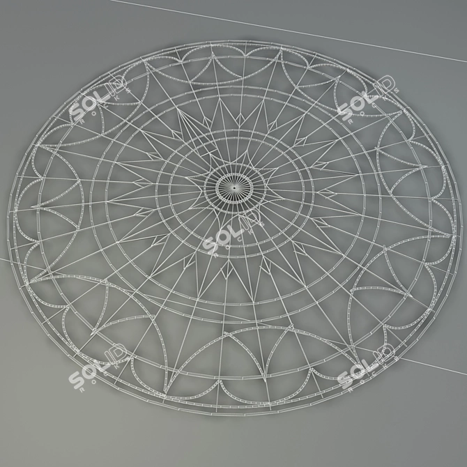 Wind Rose Parquet Insert 3D model image 2