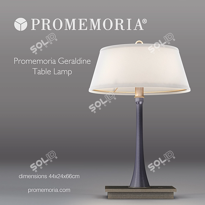 Touch-Controlled Redwood Table Lamp 3D model image 1
