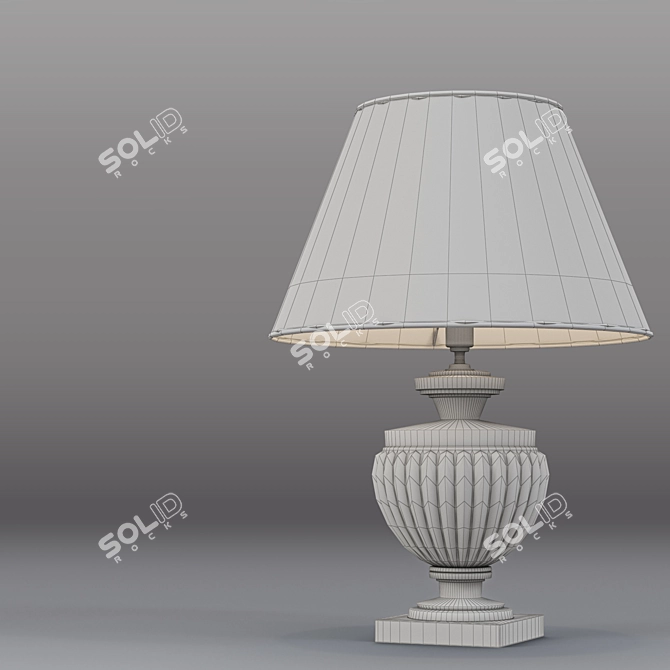 Golden Fluted Vase 3D model image 2