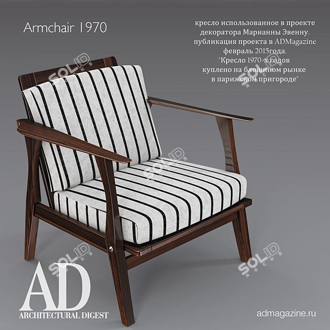 Elegant Chair: Marianne Evens 3D model image 1