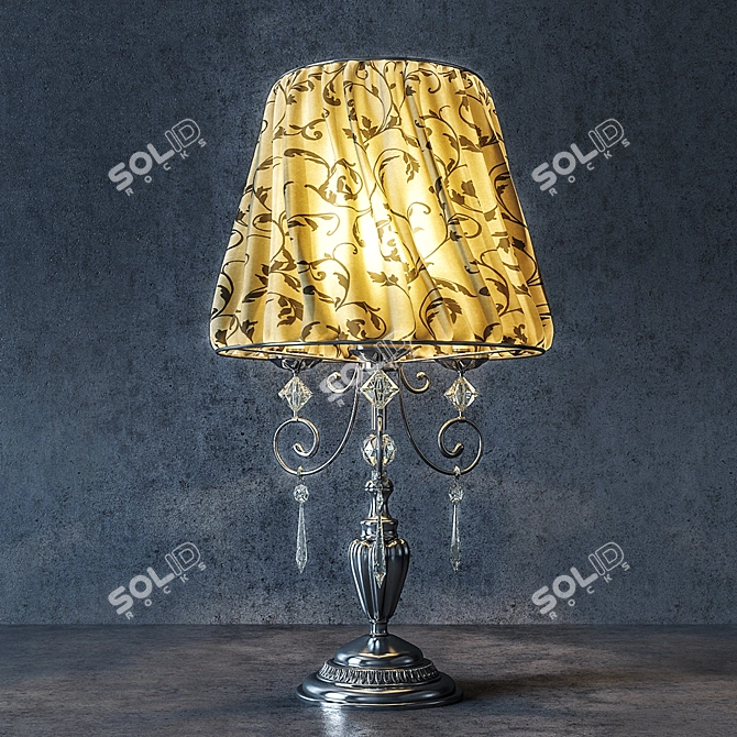 Sleek Metallic Desk Lamp 3D model image 1
