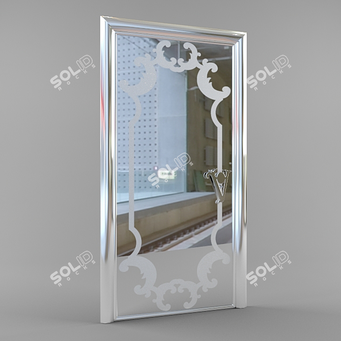 Sleek Sequoia: Visionnaire Door 3D model image 1